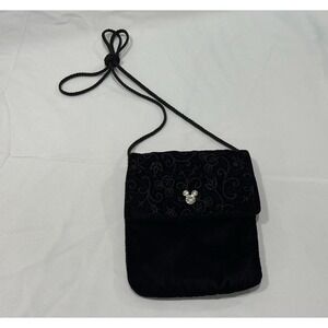 Black Disney Store Purse With Mickey Mouse Accent EUC